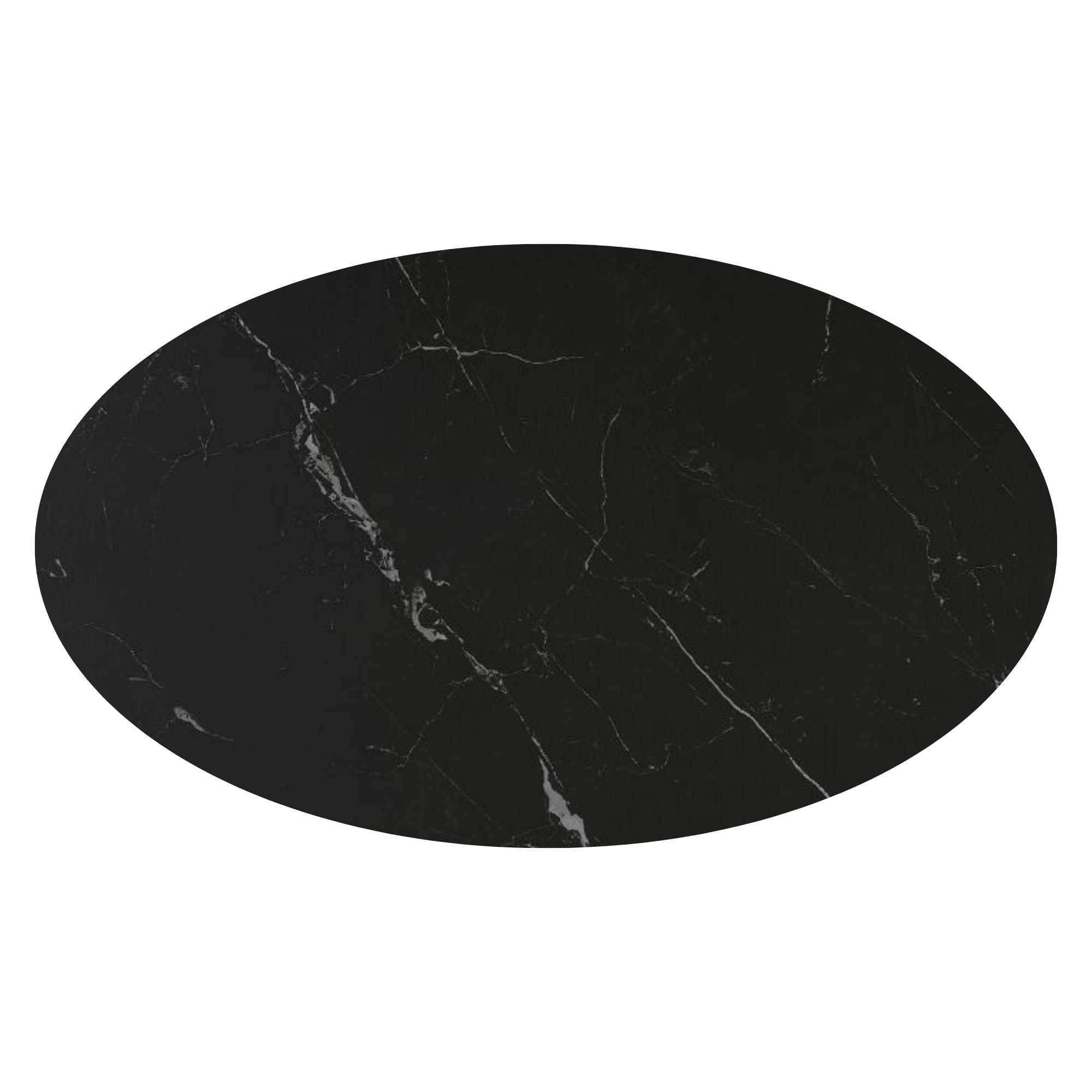 Table à manger ovale 160/180 piètement onyx pierre frittée gris graphite