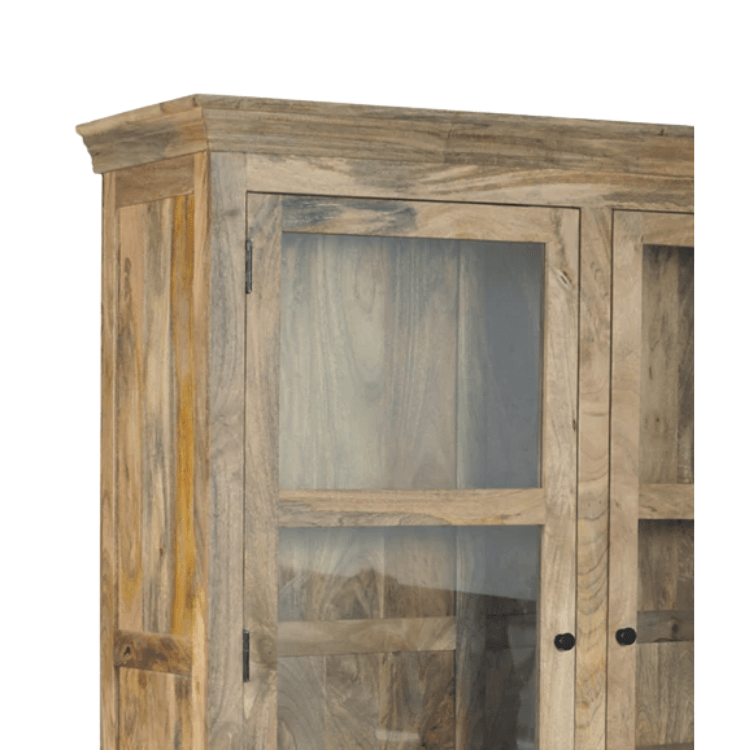 Alacena rústica de madera de mango 3 Puertas Olide - Vintahome