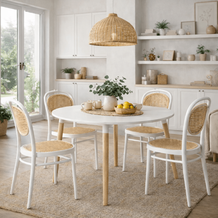 Conjunto mesa redonda de 110 con 4 sillas Klara - Vintahome