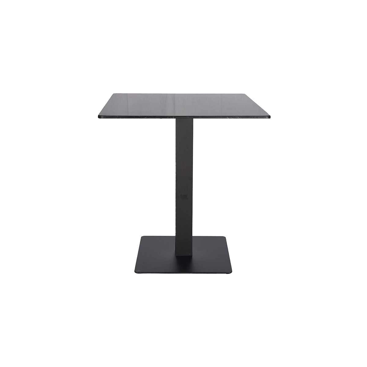 Table de bar avec base Lisbon et plateau carré en marbre 70x70