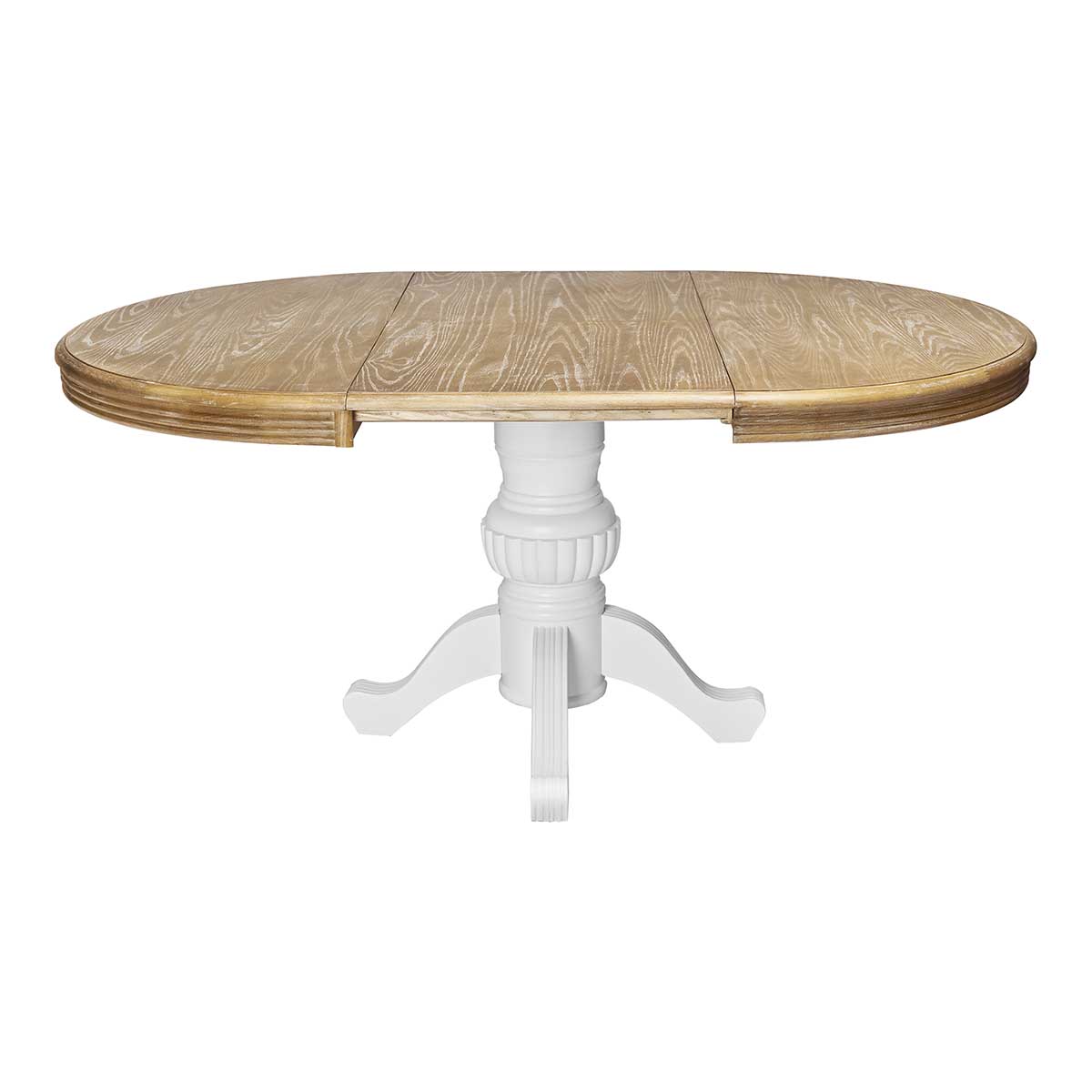 Table à manger ronde et extensible en bois 120-180 cm Sharen