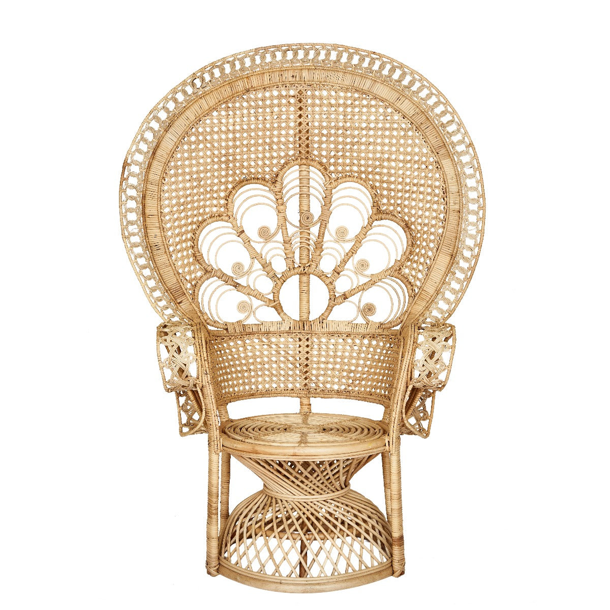 Fauteuil en rotin naturel Peacock