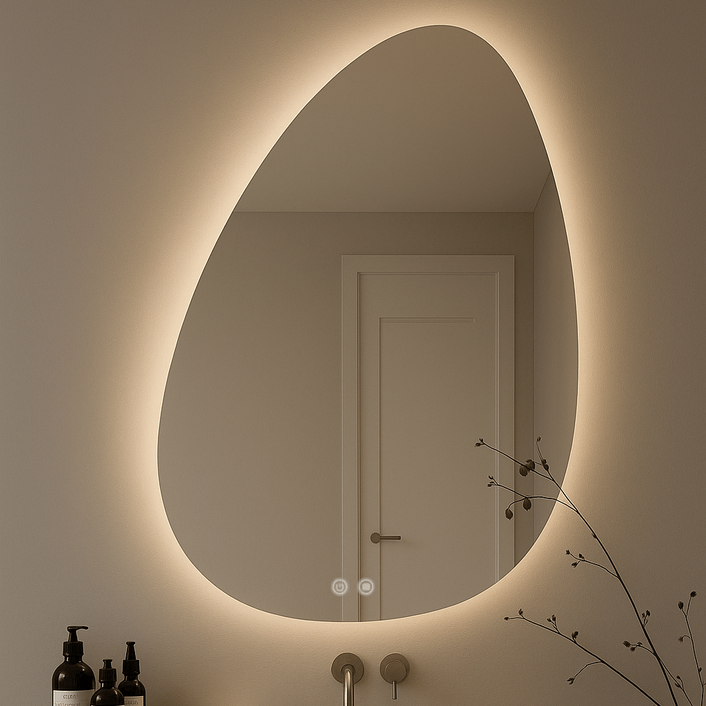 Espejo LED Asimétrico para Baño antivaho 100x70 cm - Vintahome