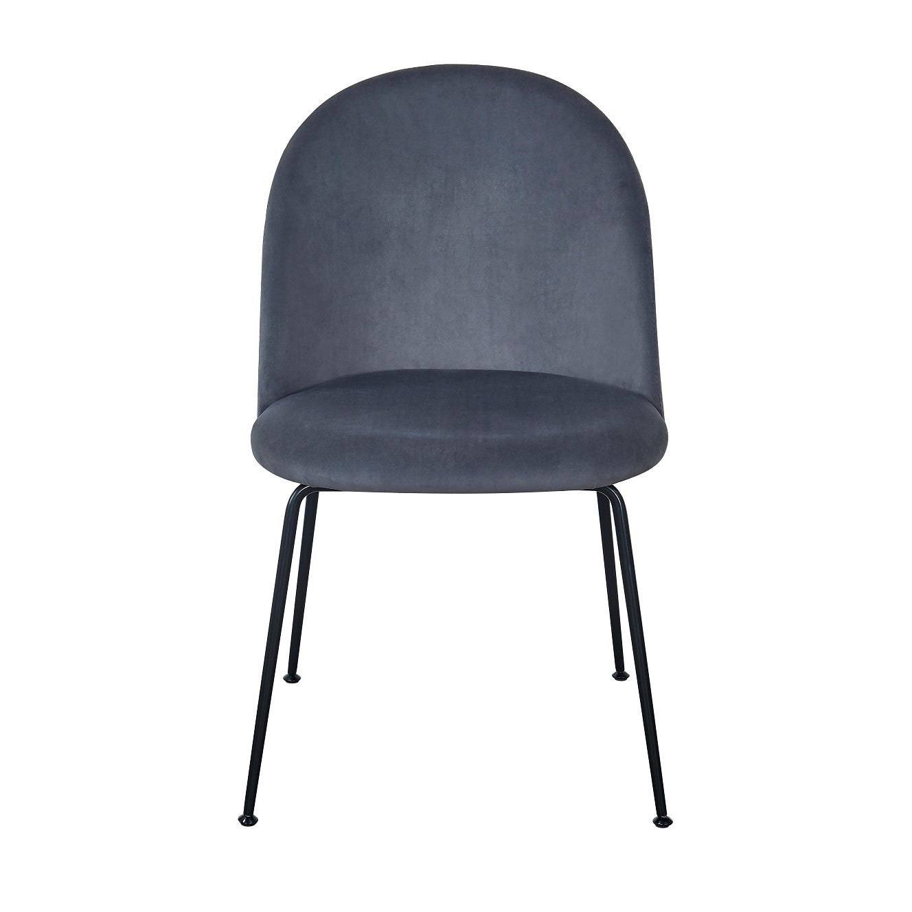 Silla de comedor tercipelo gris  Veza negro