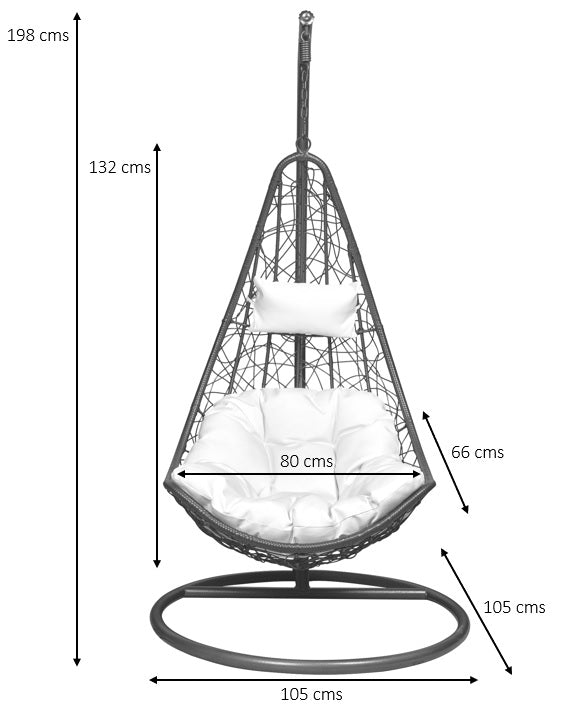 Silla Colgante de Ratán Sintético