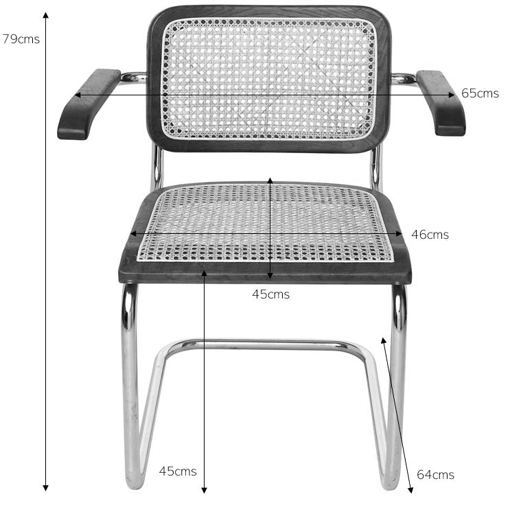 Silla de comedor de ratán reposabrazos Talentto