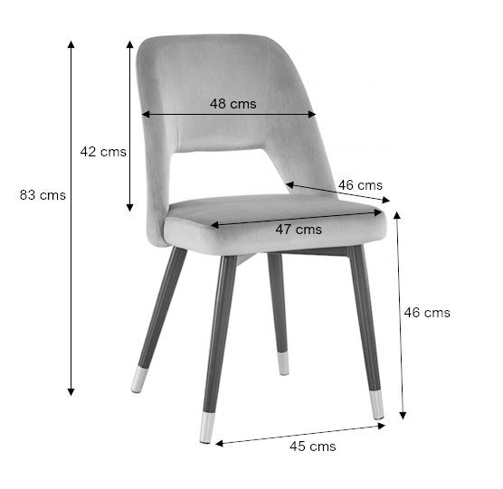 Chaise de salle à manger bleue Zaima