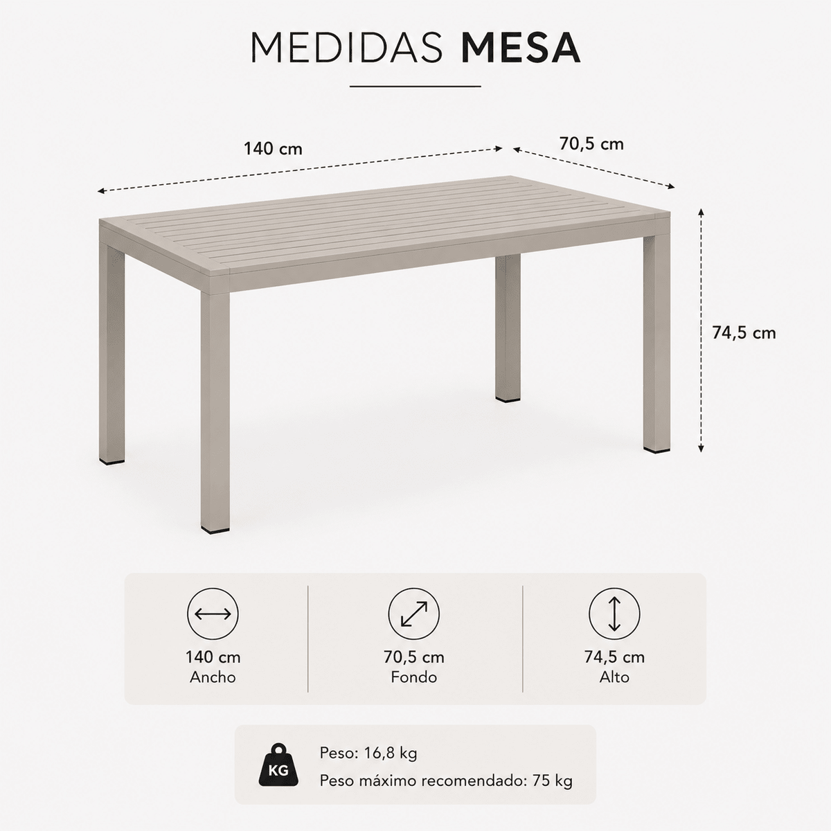 Mesa de exterior Tess - Vintahome