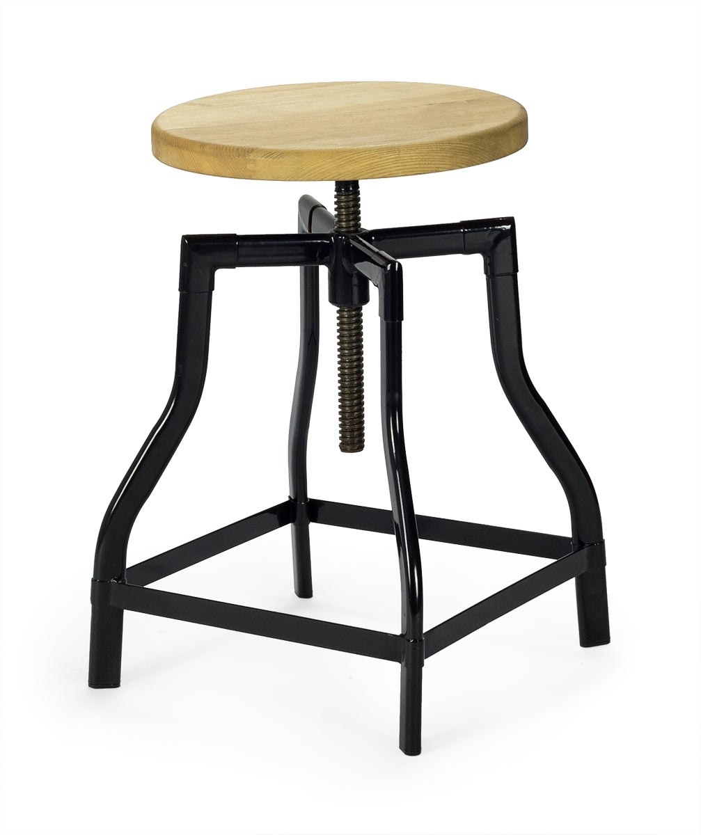 Tabouret bas vintage bois 45H Turner