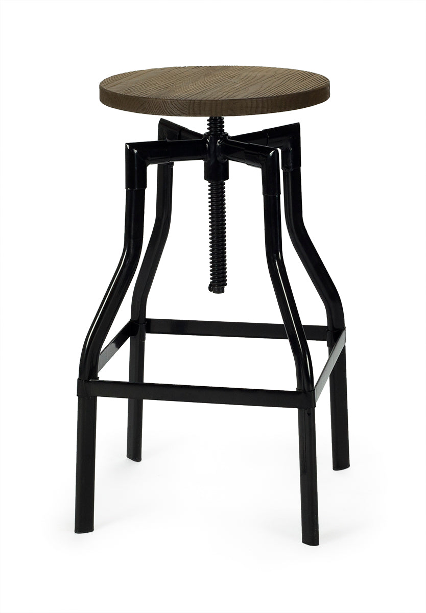 Tabouret de bar vintage en bois H62 Turner