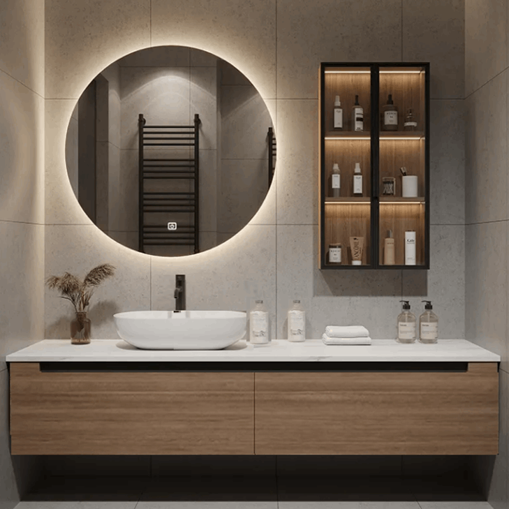 Mueble de baño 4 piezas madera Michigan 140
