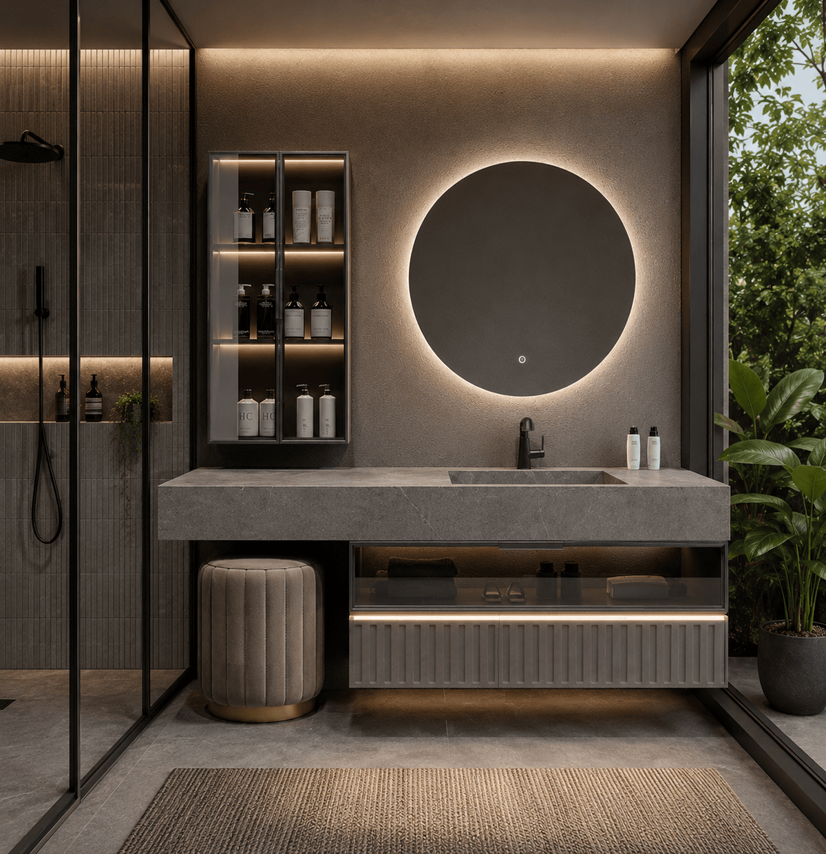 Mueble de baño Eclipse 140 cm 4 piezas con espejo led - Vintahome