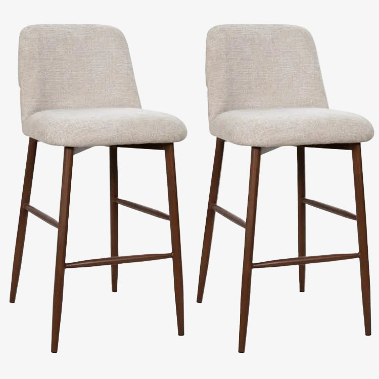 Pack 2 Taburete de bar Toulouse beige - Vintahome