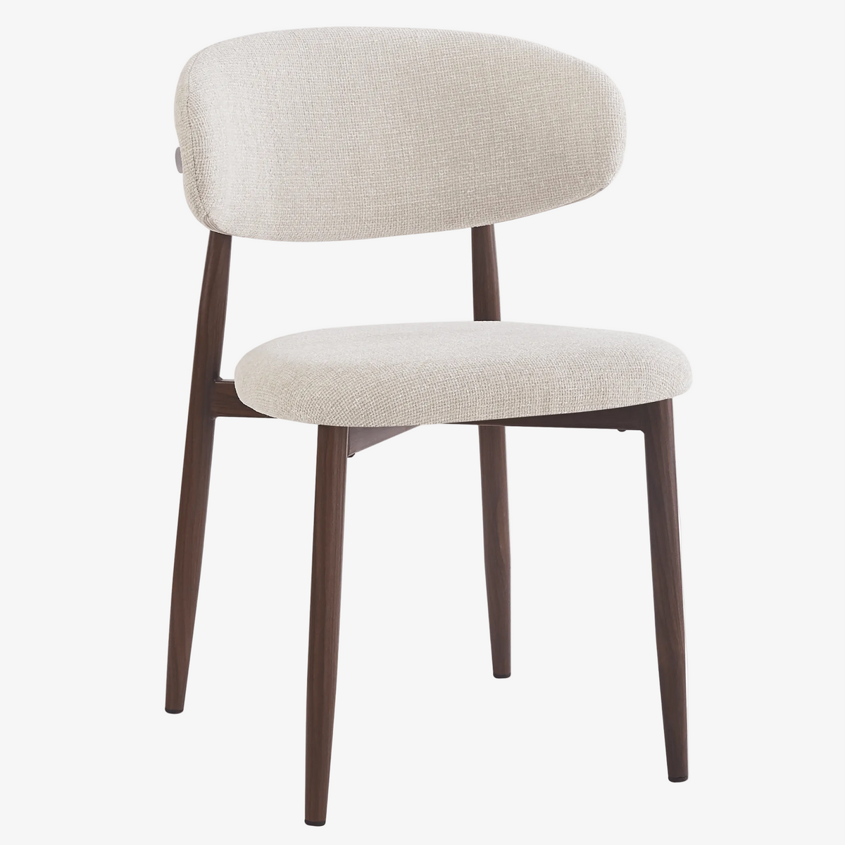 Pack 4 Silla de comedor nórdica acero nogal Olimpo - Vintahome