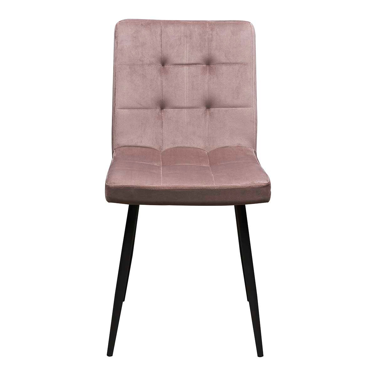 Silla de Comedor de Terciopelo Rosa