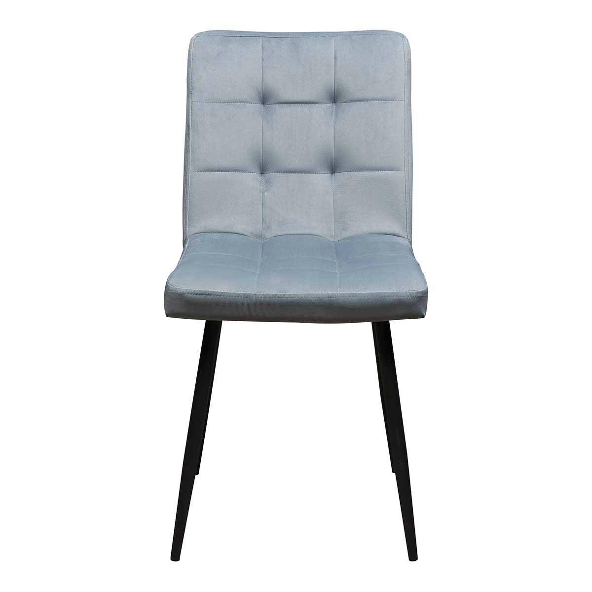 Silla de Comedor de Terciopelo Gris Azul