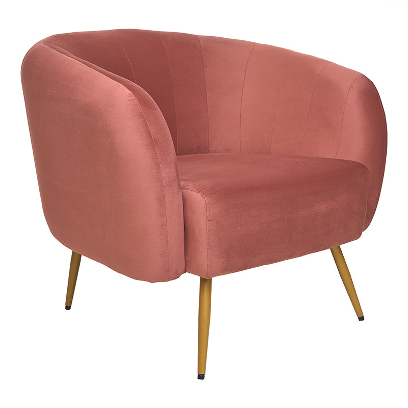 Compre Sillón de terciopelo rosa