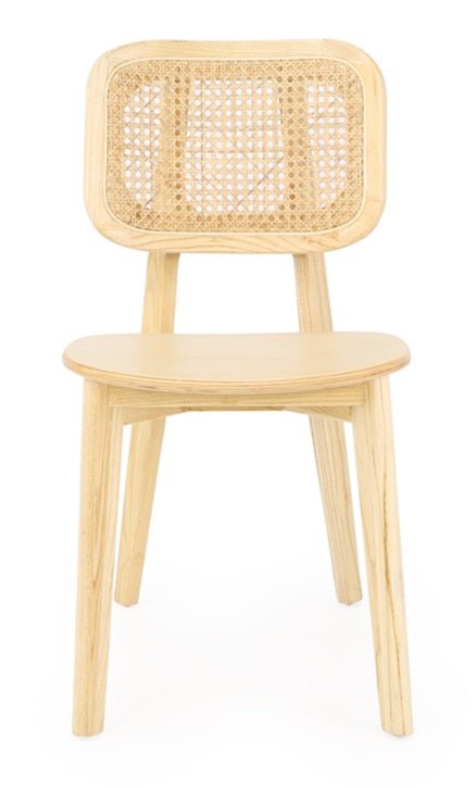 Pack 2 Silla de comedor de madera y chesca Selman natural new
