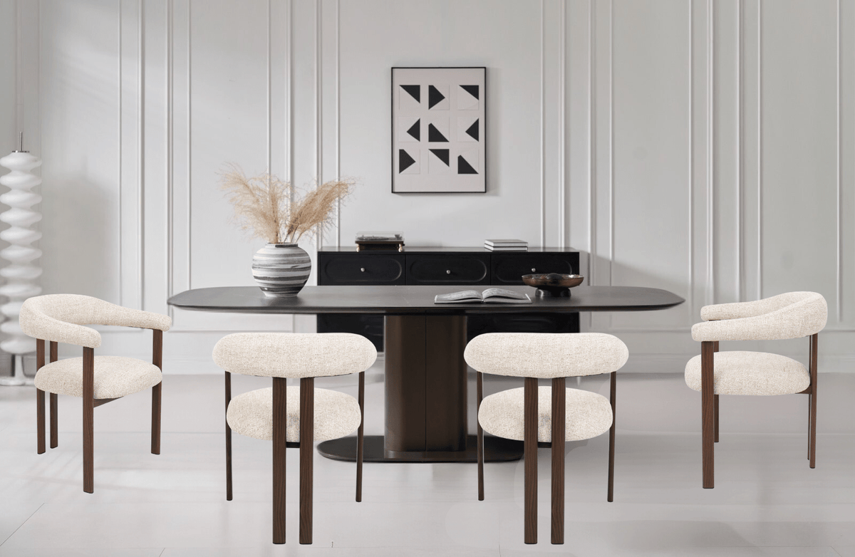 Silla de comedor escandinavo con brazos HYGGE Tapizado - Vintahome