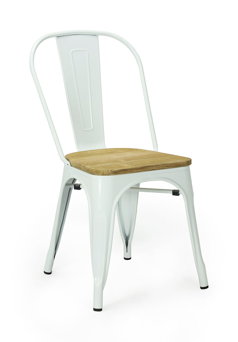 Silla Tolix Asiento De Madera