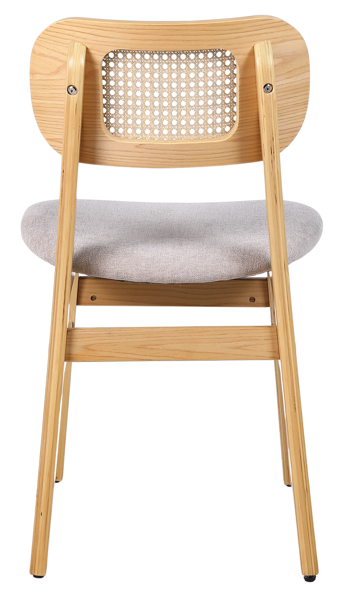 Silla de comedor nórdica madera y ratán Nantes