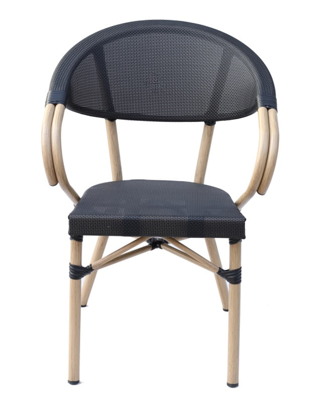 Silla parisina bistró textiline Kyoto negro