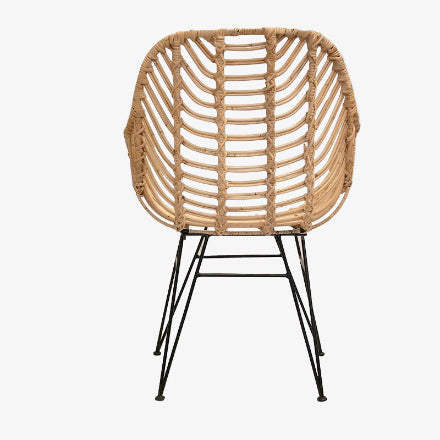 Pack 4 Sillon comedor de ratán Lionel natural