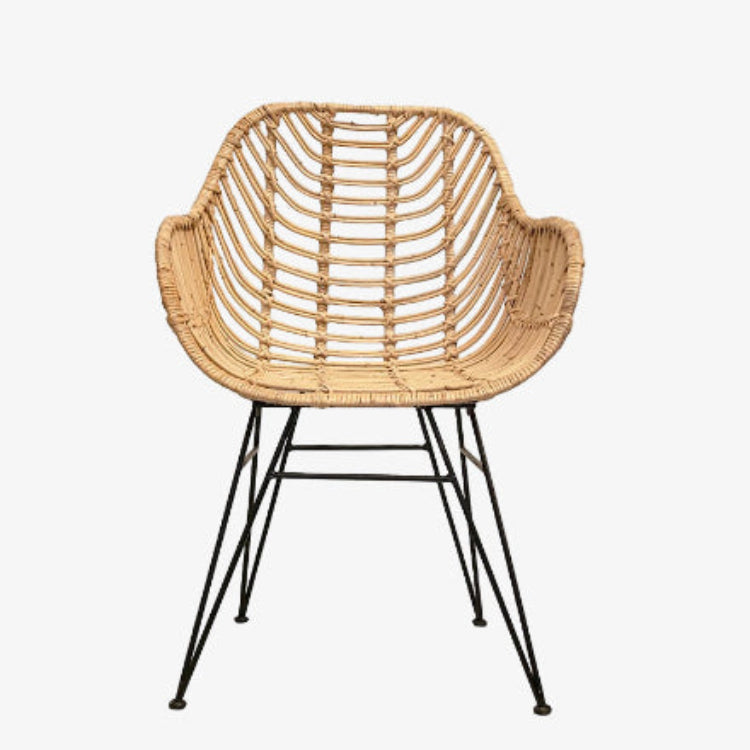 Pack 4 Sillon comedor de ratán Lionel natural