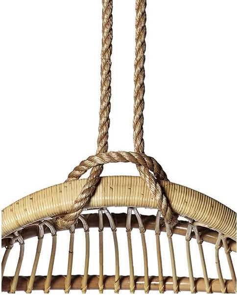 Chaise suspendue en rotin tressé naturel Tanzanie