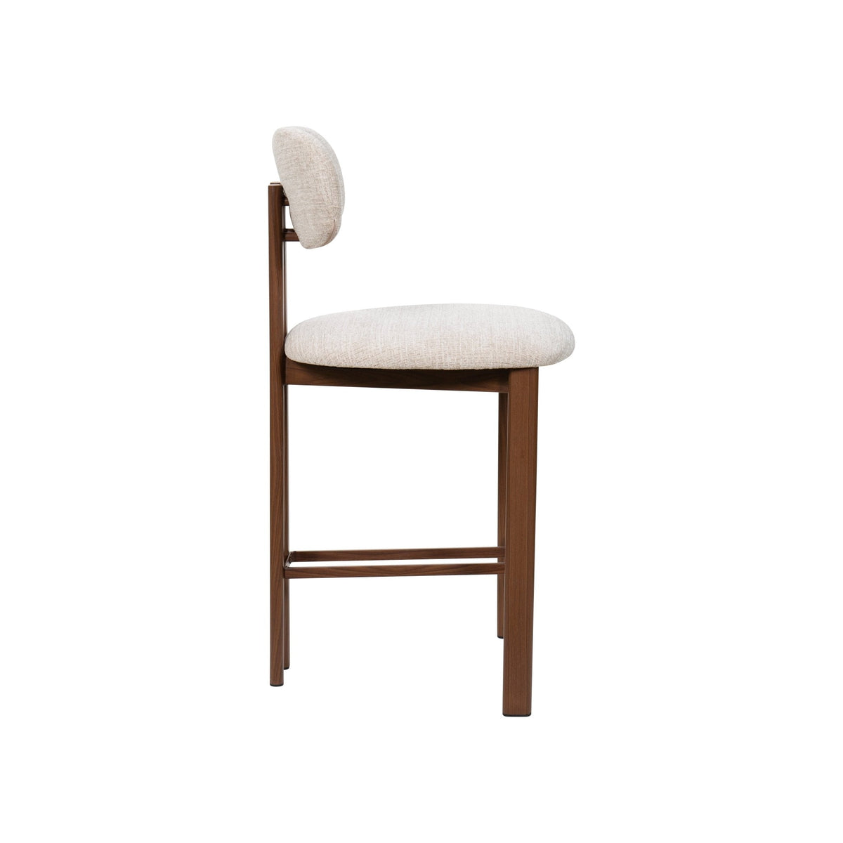 Taburete de bar acero nogal tapizado tejido Liberty 65 - Vintahome
