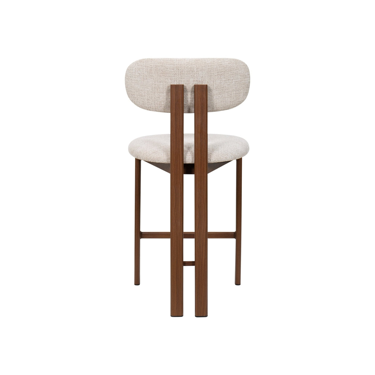 Taburete de bar acero nogal tapizado tejido Liberty 65 - Vintahome