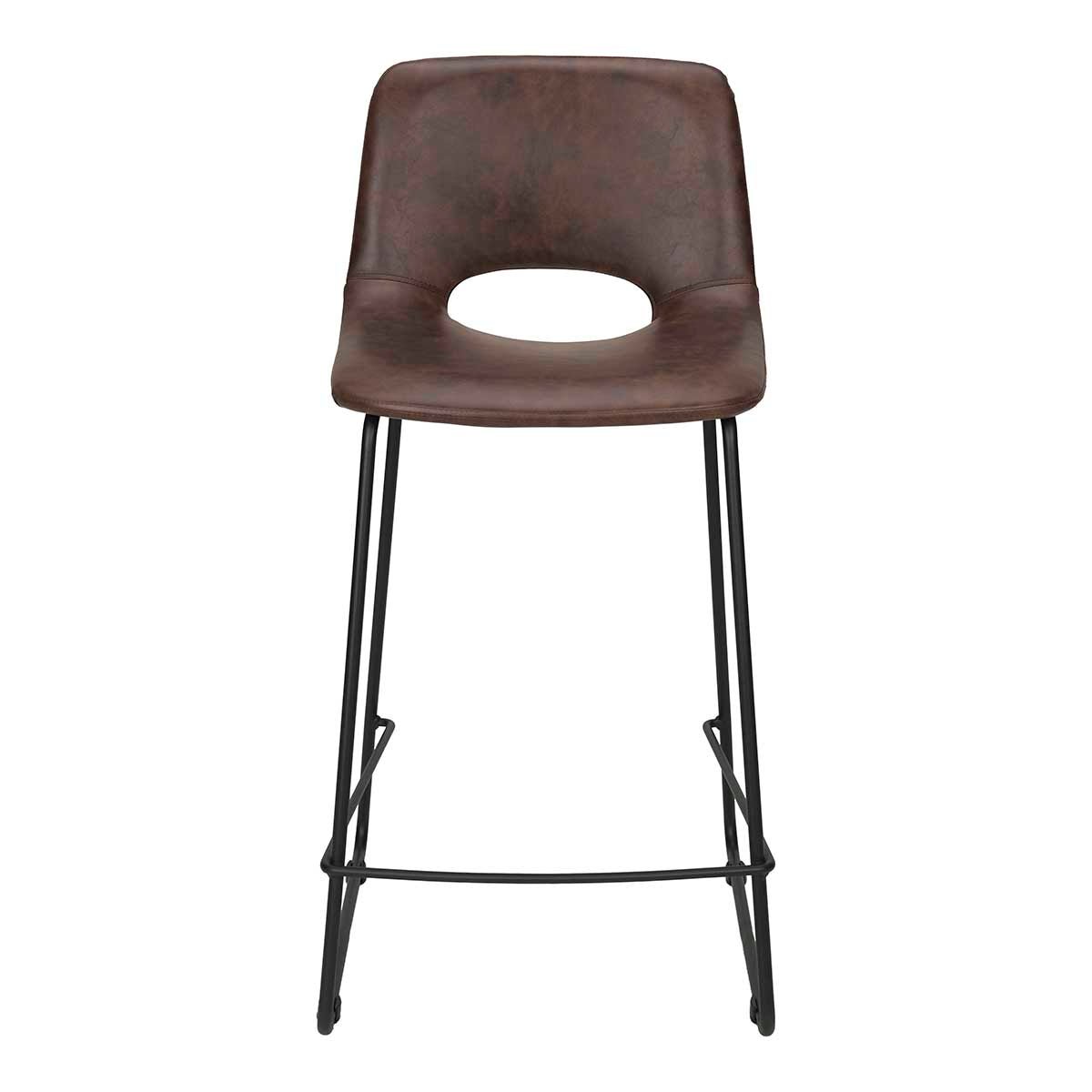 Pack 4 Taburetes de bar semipiel H65cms Lewis
