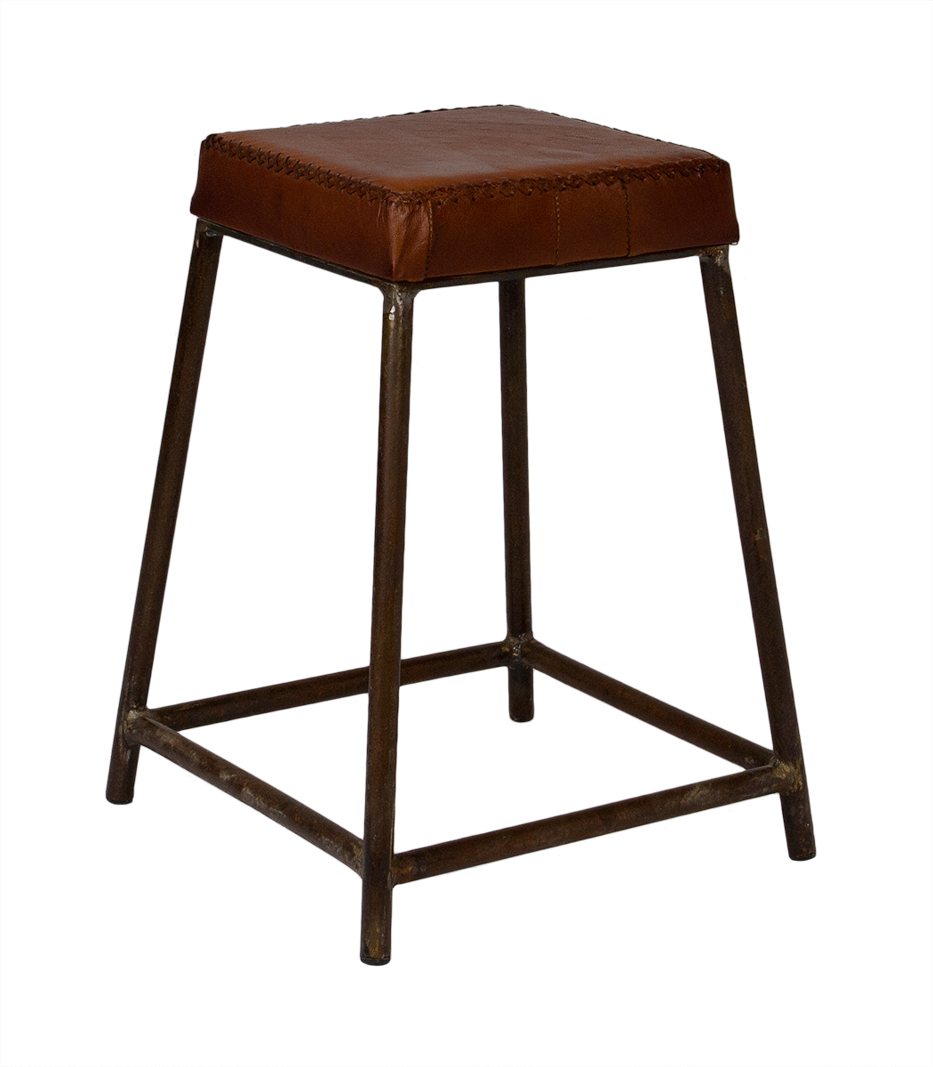 Tabouret bas vintage en acier Nilo