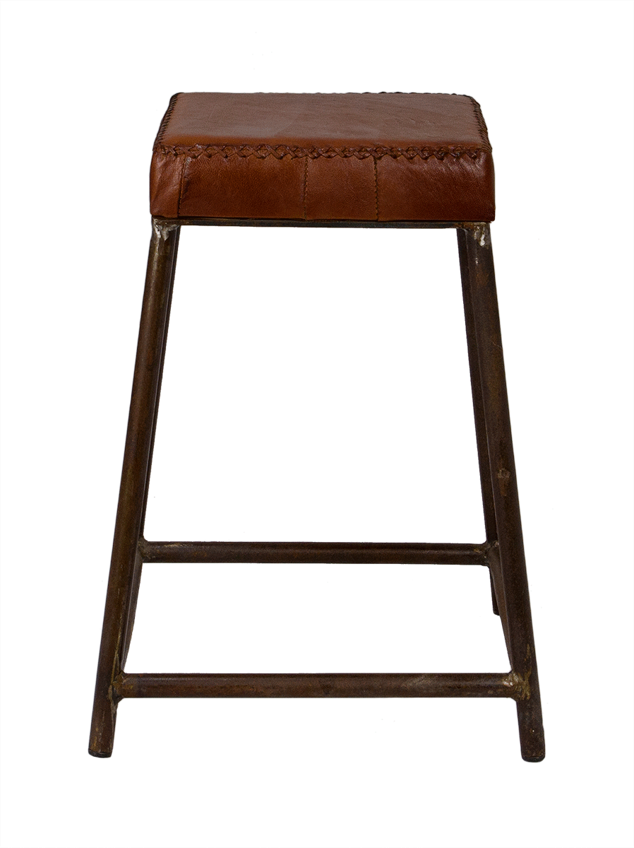 Tabouret bas vintage en acier Nilo