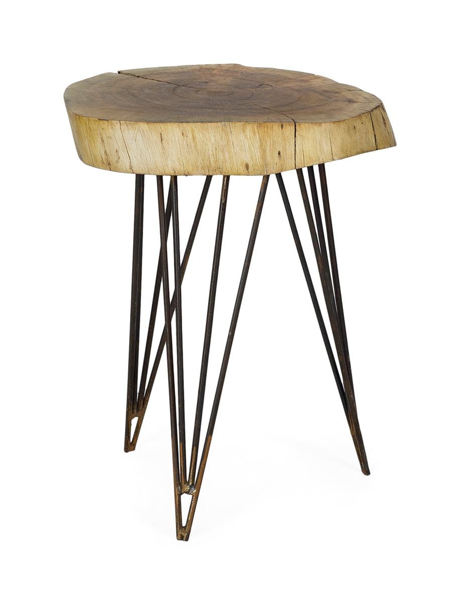 Mesa auxiliar vintage Tronc madera natural